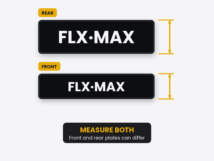 Front and rear plates compared
