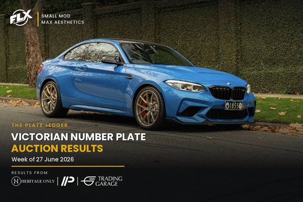 Victorian Number Plate Auction Results — Week of 27 June 2026
