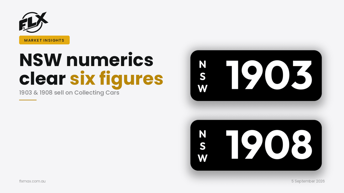Weekly Auction Recap — VIC Doubles Hold Firm, NSW 4-Digit Numerics Clear Six Figures