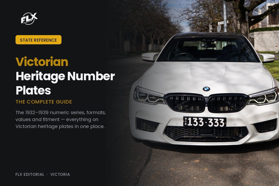 White BMW sedan fitted with six-digit Victorian heritage plate 133 333