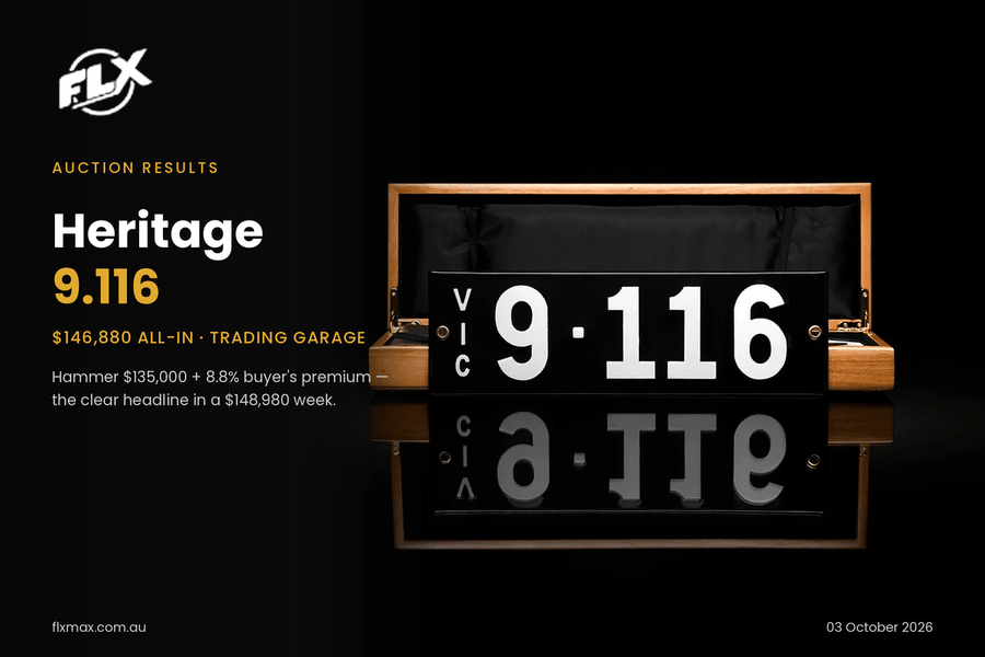 The Plate Ledger: Weekly Auction Recap — Heritage 9.116 Clears $146,880