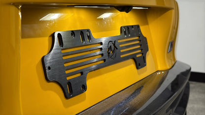 VIC | 6 Digit Heritage Number Plate Mount | Bracket FLX closeup on Toyota Supra