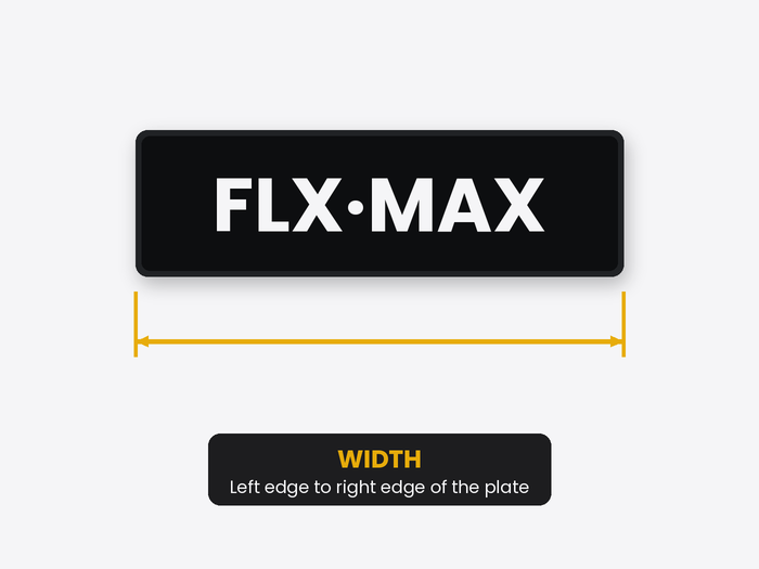 Measuring plate width